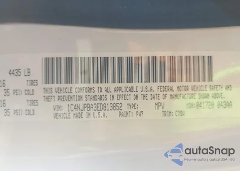 2014 Jeep Patriot Sport from USA, damaged, VIN 1C4NJPBA3ED813852